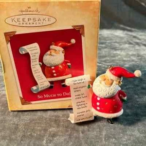 Hallmark Keepsake So Much to Do Lista de verificación de Santa adorno de Navidad - Imagen 1 de 5