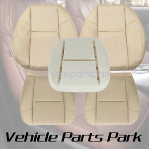 For 2009-2014 Cadillac Escalade 2WD Both Side Bottom Top Leather Seat Cover Tan - Bild 1 von 100