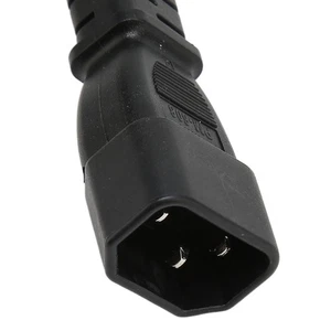 Single C14 To Dual 5 15R C13 Cord Short Power UPS Server Y Splitter Adapter NEW - Afbeelding 1 van 12