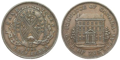 Canada (Bank of Montreal) - Halfpenny Token 1844 - Image 1 of 3