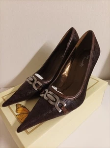 Damenschuhe Gr.38 Coffee Pumps Butterfly Stilettos  Party High Heels Hochzeit  - Bild 1 von 3