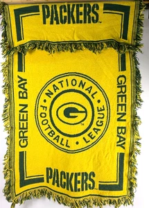 Manta colgante de pared de acrílico tejida vintage de los Green Bay Packers NFL 27"x40" - Imagen 1 de 4