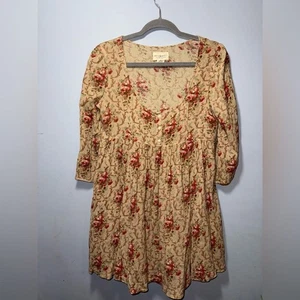 Denim & Supply Ralph Lauren floral long sleeve babydoll dress shabby chic boho - Picture 1 of 6