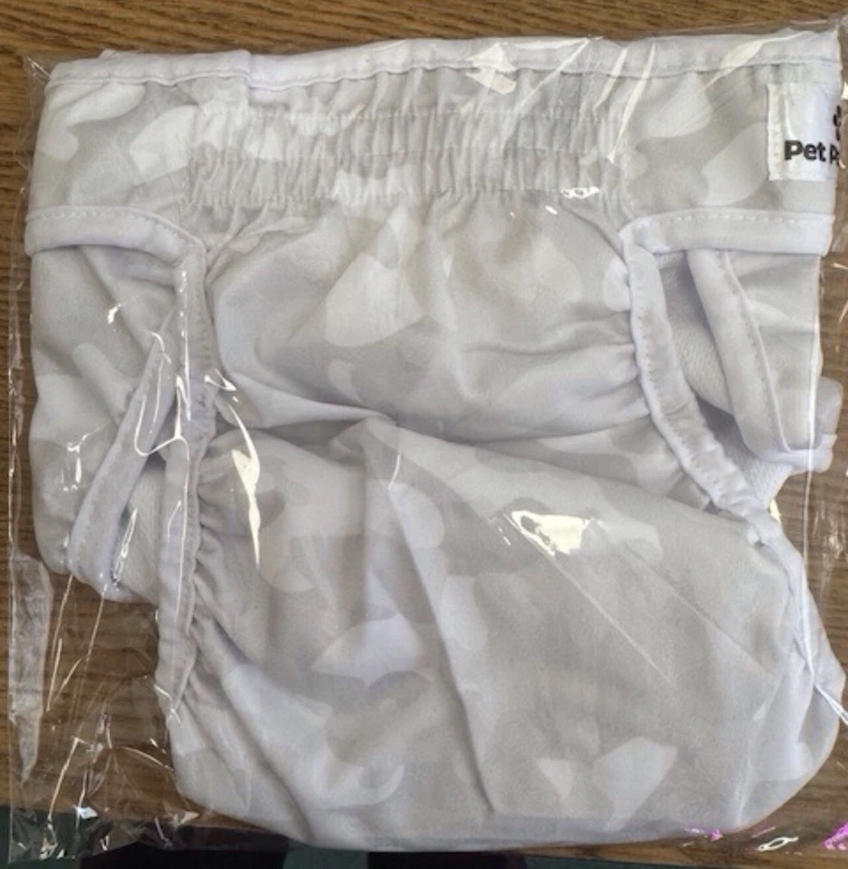 Pañal blanco y gris para mascotas perro  Foto 1 de 1
