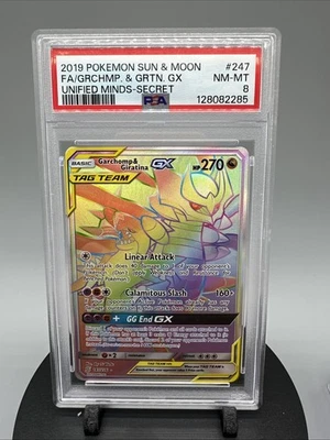 2019 Pokémon Sun & Moon FA/GRCHMP. & GRTN. GX Unified Minds - Secret  #247 PSA 8 - Image 1 of 2