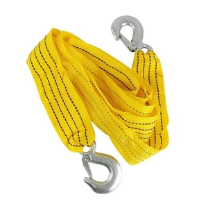Heavy Duty Nylon Car Tow Rope 3 Ton Tonne with Hooks 3m Long Strap - Picture 1 of 2