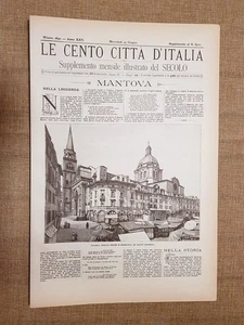Le Cento Città d'Italia 25 giugno 1890 Mantova Il Secolo Sonzogno Ristampa - Picture 1 of 1