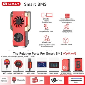 Daly 4S-16S 12V 24V 48V 60V 300A-500A Li-ion LiFePo4 Smart BMS Bluetooth Module - Picture 1 of 25