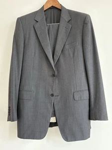 Canali Grey Herringbone Suit 42L 34x32 - Picture 1 of 15