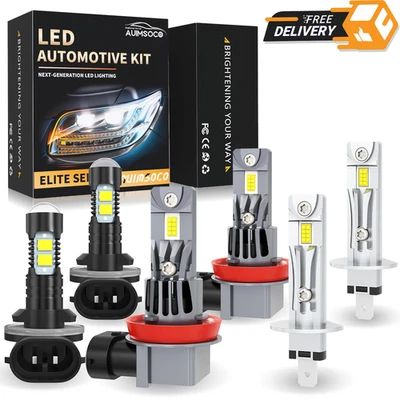 Combo de 6 bombillas LED de haz alto/bajo + luz antiniebla para Kia Magentis 2008-2010 Foto 1 de 4