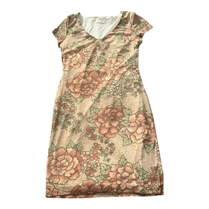 Vintage Kaliko V Neck Floral Sleeveless Dress UK 16 - Picture 1 of 1