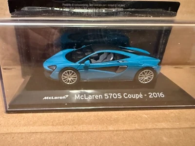 McLaren 570S Cupé año 2016 azul metálico/negro 1:43 Altaya Foto 1 de 4
