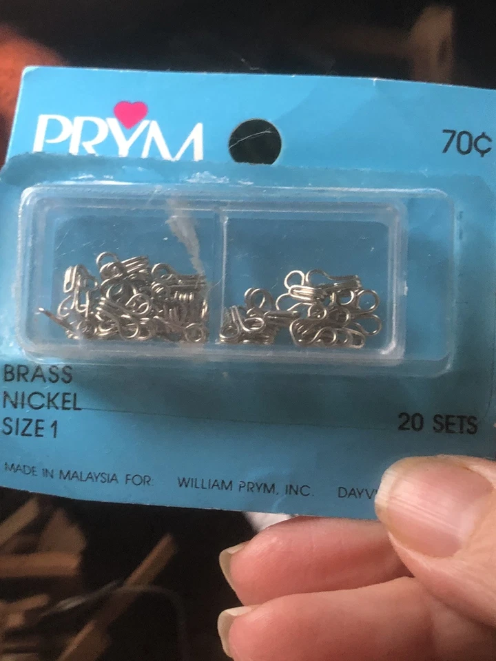 PRYM Ganchos, Ojos y Lazos Latón Níquel Talla 1 20 Juegos Foto 1 de 3