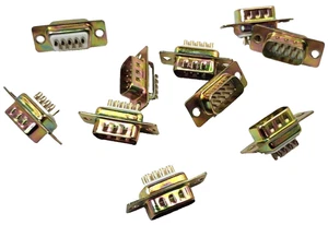 (10x) Pan Pacific DS9P - 9-Pin Male D-Sub Connector - Solder Cup Termination - Picture 1 of 4