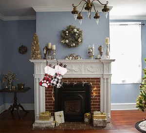 Weihnachtsstrümpfe für Haustier Hund Katze, 18 Zoll schwarz weiß Büffel kariert Weihnachten... - Bild 1 von 5