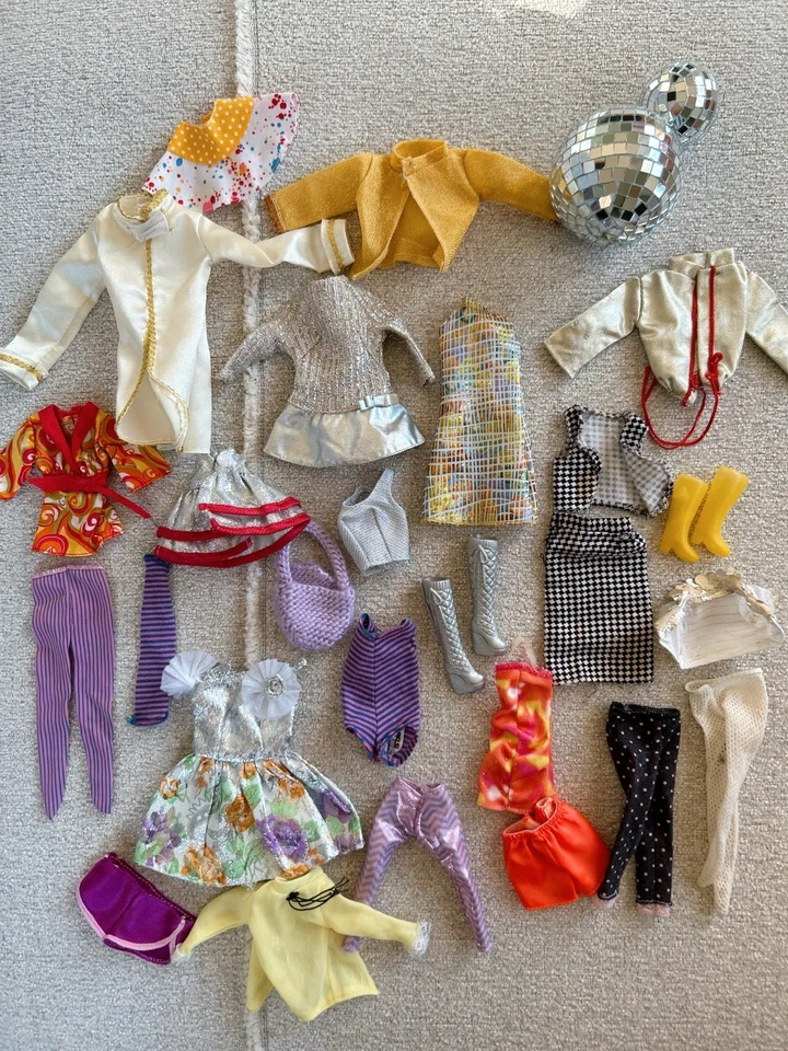 Vintage Barbie Lot Clothing 1970s-Y2K Metallic Gold Tones 28 Pcs Various Eras - Image 1 of 4