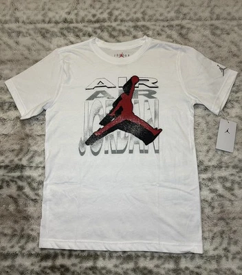 Air Jordan T-shirt Boys XL 13-15 Yrs.old Lightweight White/red/black  New - Image 1 of 4