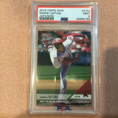 SHOHEI OHTANI #210J RC mother's day Pint 2018 Topps Now Japanese PSA 9 MINT MVP - Image 1 of 2