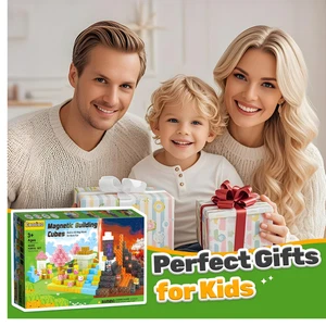 Magnetblöcke MINT Bauspielzeug, 84 Stück Magnetfliesen für Kinder 3+ - Bild 1 von 5