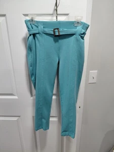 Betabrand Anzughose mit Gürtel Größe Medium Petite Teal Blue  - Bild 1 von 3