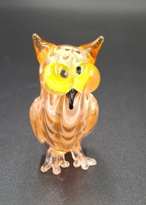 Fitz And Floyd Glass Menagerie Owl Vintage 3 Inches Excellent Condition  - Image 1 of 4