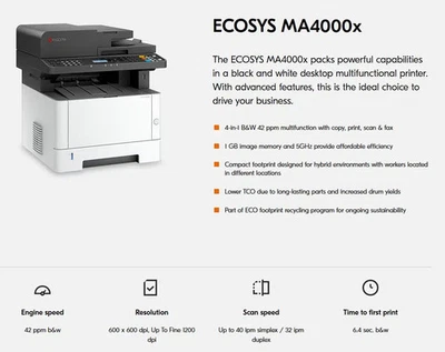Kyocera ECOSYS MA4000x [110C142US0] - Image 1 of 4