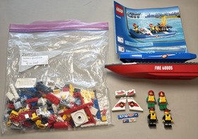 Lego City Town 60005 Fire Boat and Speed Boat Complete No Manual Retired