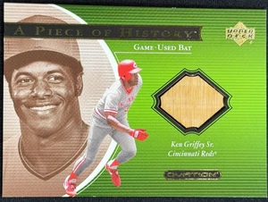 2001 Upper Deck Ovation Piece of History #KGS Ken Griffey Sr. GAME USED BAT RARE - Picture 1 of 10