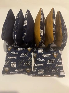 8 Cornhole Bag Set Corn Hole Toss University of Akron Zips - Picture 1 of 1