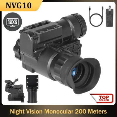 NVG10 Night Vision Goggles for Adults 3X Zoom Infrared Night Vision Monocular - Image 1 of 4