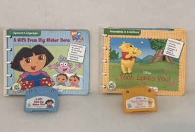 Lot of 2  Books for My First Leap Pad Gift From Big Sis Dora & Pooh Loves You - Image 1 of 2