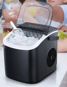 KISSAIR Countertop Ice Maker: Portable, Self-Cleaning, 9 Ice Cubes in 6 Mins. - Picture 1 of 10