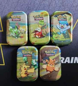 Pokemon Paldea Friends Mini Collector Tins Set With Stickers! (EMPTY, NO CARDS) - Picture 1 of 6