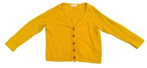 Turo by Vince Camuto women's sweater size XL cardigan buttons V-neck mustard - Picture 1 of 10