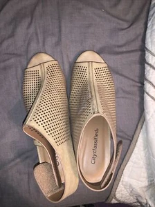 Women's Causal Comfort  Low Heel Peep Toe  Sandal Shoes Size 8.5 - Picture 1 of 5