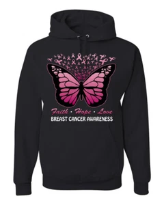 Faith Hope Love Schmetterlingsbänder Unisex Hoodie Sweatshirt - Bild 1 von 10