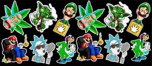 12 Cannabis Marijuana Weed  Parody Vinyl Stickers - Picture 1 of 1