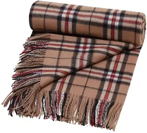 100% Lambswool Blanket | Camel Thomson - Picture 1 of 1