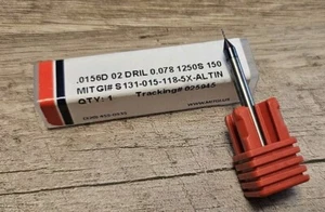 (1 Qty) MITGI S131-015-118-5X Altin .0156D 02 Micro Drill 0.078 1250S 150 - Picture 1 of 2