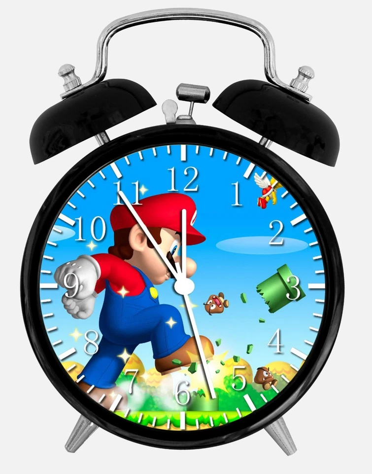 Super Mario Alarm Desk Clock 3.75" Room Office Decor W21 Will Be a Nice Gift - Image 1 of 1