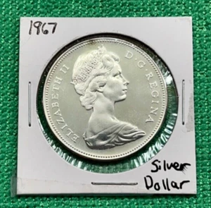 1967 Canada Silver Dollar. Flying Goose. Key Date. Last Year CAD 80% Silver. - Picture 1 of 4