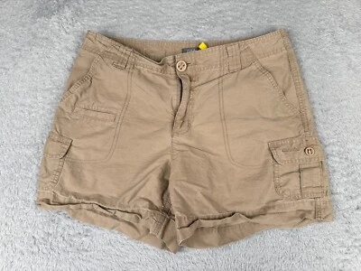 Cabelas Shorts Women 10 Beige Cargo Cotton Blend Hiking Camping Casual 32x5 - Image 1 of 4