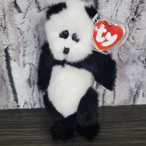 Ty Beanie Baby Panda Bear 'Checkers' 1993 Attic Treasures Collection 8" Posable - Picture 1 of 6