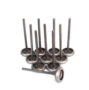 LOT OF 10 NEW GENERIC 3" ROLLER WHEELS, 8" SHAFT 33X19X18 CM - Picture 1 of 4