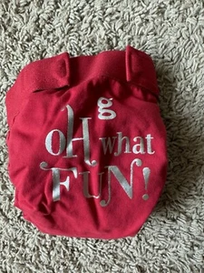 New MEDIUM Gdiaper Red Christmas gJingle cloth diaper baby oh what fun holiday - Picture 1 of 3