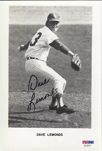 Foto autografiada de los Medias Blancas de Chicago de Dave Lemonds MLB con certificación PSA/ADN - B4239C3 - Imagen 1 de 2