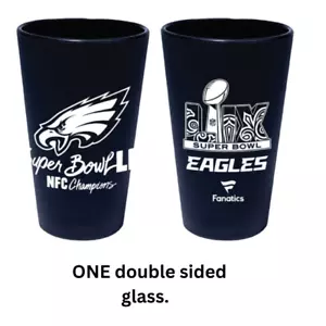 Philadelphia Eagles Super Bowl LIX NFC Champions 16 oz Silicone Pint Glass - Picture 1 of 1