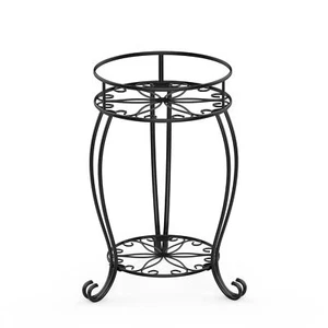 Plant Stand Heavy Duty Metal Planter Holder Indoor Outdoor 2 Tier Round Potte... - Picture 1 of 7