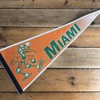 Pennant Flag Vintage America Miami Hurricanes Usa Souvenir Collectable As Found