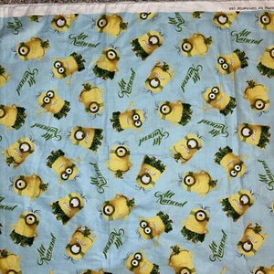 Disney Minions ALL NATURAL Cotton Fabric 1.5 Yards + Extra 45” Wide NEW - Picture 1 of 3